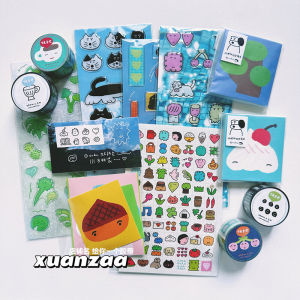 Original Xuanzaa Stickers And Paper Tape Notes Drop Gel Handmade Decorative Adhesive Labels Second Batch Stationery Supplies