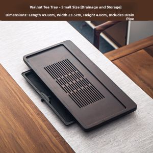 Walnut Color Modern Minimalist Bamboo Tea Tray
