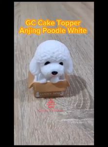 Griya Cetakan Cake Topper Anjing White Poodle Pudel Putih Hiasan Kue
