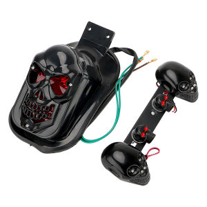 ไฟสัญญาณเลี้ยวกระโหลกมอเตอร์ไซค์ LED 1ชิ้นรถเอทีวีควอดไบค์หลัง/ท้าย/หยุด/โคมไฟ สำหรับ Harley Davidson ใบเบรค