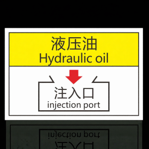 YUANTANG | Hydraulic Oil Filling Port Label Motor Warning Sticker Equipment Safety Sign PVC Mechanical Operation Warning Label