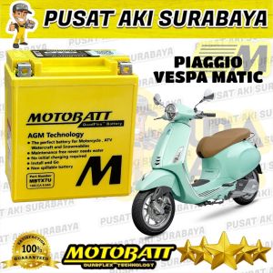 RESMI AKI MOTOBATT MBTX7U VESPA PIAGGIO PRIMAVERA LIBERTY LX 150 MATIC PRINT 150 PUSAT AKI YTX7L GTZ8V