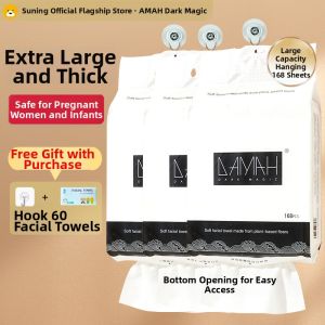 DAMAH | Disposable Thick Cotton Soft Facial Towelettes 910 Pieces