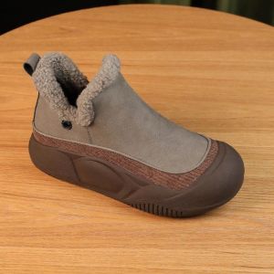 Martin boots womens 2024 explosion velvet thick-soled retro British style winter versatile heightening snow boots womens one pedal