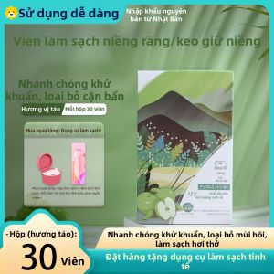 Kẹp Vệ Sinh Răng Sứ Invisalign Thuốc Làm Sạch Khí Bong Bóng 30 Viên Giặt Răng Giả Vệ Sinh Răng Miệng Nhật Bản