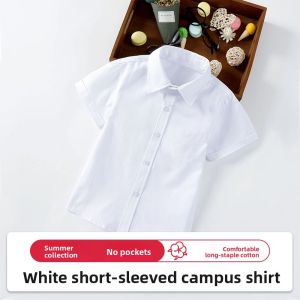 Long Sleeve Cotton Lined White Shirt for Boys and Girls