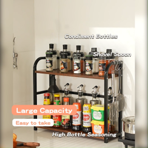 Spice Rack Storage Rack Kitchen Organizer Rak Serbaguna Kitchen Rack Rak Dapur Seasoning Rack Kitchen Shelf Condiment Rack Rak Rempah