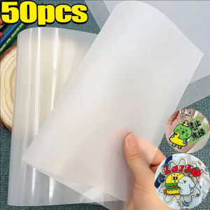 50Pcs Transparent Shrink Plastic Sheet for DIY Crafts Heat Shrink Paper for Keychains Jewelry Earrings Shrinky Plastic