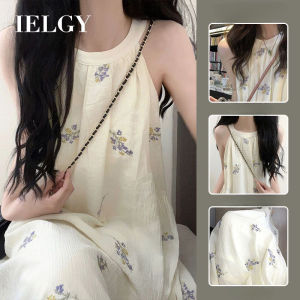 IELGY Womens elegant long halterneck floral dress
