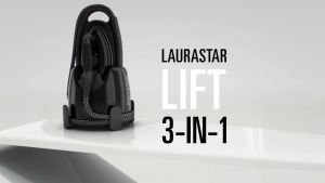 Laurastar Lift Plus Ultimate Black เครื่องรีดถนอมผ้า 3-in-1 คุณภาพสูง Portable Steam Station Irons Steams and Purifies Clothing Hygienic Steam Removable Water Tank Vertical Ironing Cable Rewinder 3D Active Soleplate (นำเข้าจากยุโรป))