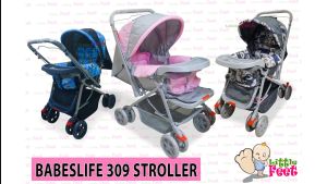 Babeslife 309 Reversible and Reclinable Stroller Pink