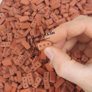 50-150pcs 1:16 Real Mini Bricks Model Miniature Figurine Landscaping Accessories DIY Fake Bricks Toy For Fairy Garden Building