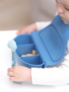 BENDABLE TWISTABLE BABY SPOON FORK SET WITH HYGIENIC CASE | 360° CURVED BABY LEARNING SOFT SILICONE UTENSIL