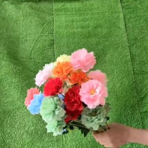 hoa giả.hoa cúc pháp.Cây 3 bông cành dài 70cm .dùng cắm bình .trang trí nhà cửa