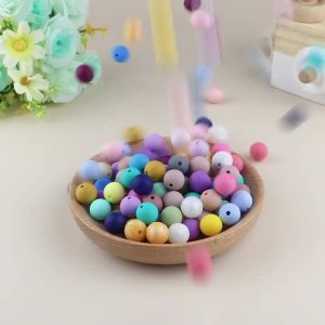 50Pcs/Lot 9/12/15MM Silicone Beads Round Beads For Jewelry Making DIY Keychain Necklace Jewelry Accessories To Make Bracelets