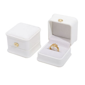Crown waist collection PU jewelry box jewelry ring box rounded ear studs earrings jewelry packaging box in stock