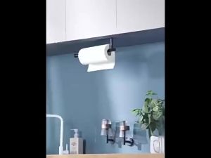 Hug Me Bear Shop Adhesive Toilet Roll Paper Holder Organizer Wall Mount Storage Stand Kitchen Bathroom No Drill Tissue Towel Dispenser Stainless