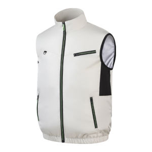 Air Cooling Vest Men Women with 2 Fans USB Stand Collar Summer Work Sleeveless Waistcoat Battery Pocket Cooling Ice Fan Vest