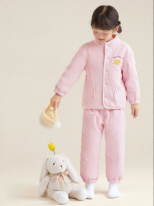 Purcotton | Knitted Thermal Kids Pajama Set Cotton