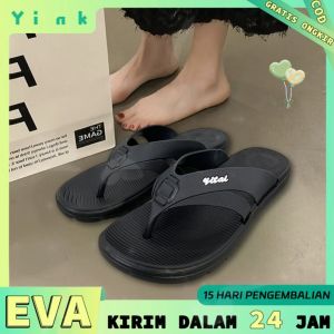 Yink Sandal Jepit Karet Wanita Motif Terbaru Empuk EVA Premium Sendal Slop Wanita Hitam Casual Platform Dewasa Perempuan Cewek Rumah