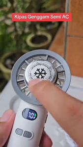 AOKI Kipas Turbo Cool PRO Mini AC – Super Sejuk Angin Kencang Pengisian Type-C Layar Digital Angin Maksimal! Turbo Jet Design-HOTPLAIN