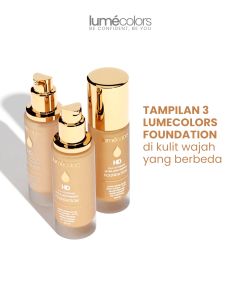 Foundation Lumecolors LIGHT Kemasan Botol 30 ML Foundation HD Lumecolors Untuk Kulit Warna Putih Oriental Alas Bedak Lumecolors Light