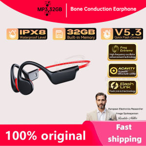 New True Bone Conduction IPX8  Waterproof  Swimming Headphones Wireless Earphone Bluetooth Sport Headset MP3 With Mic For Runnin