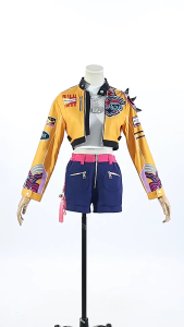 K-Pop Demon Hunters Rumi Cosplay Costume Womens Uniform Set Tops Jacket Shorts Outfits for Halloween