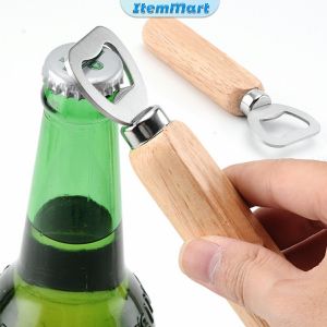 ItemMart Wooden Bottle Opener & Stainless Steel Can Opener: Perfect Household Kitchen Bar Tools