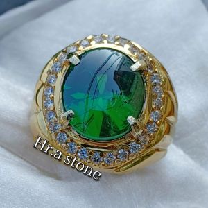 CINCIN BATU GREEN AQUAMARINE CUTTING BAWAH