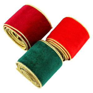 (2 Meters/roll) Width 6.27CM Christmas Velvet Bow Ribbon Gift Box Paired with Holiday Celebration