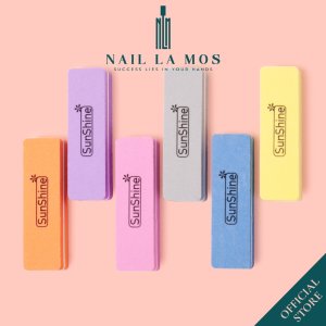 Phao mịn chà móng (buffer cát mịn) nhiều màu sắc hình chữ nhật dễ cầm chuyên dụng cho dân làm móng