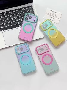 Fashion Candy Color Dazzle for Magsafe Camera Protector Phone Case For iPhone 17 16 15 14 Pro Max 17 16 Pro 15 Shockproof Cover