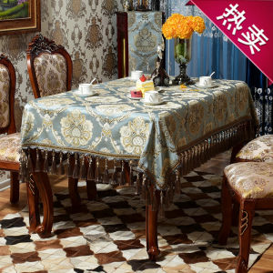 European Style Rectangular Tablecloth Artistic Living Room Home Dining Table Cover Piano Square Table Mat round Table Large