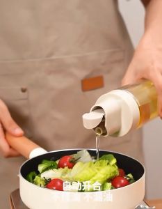 4X 500ml Gravity oil Pot Household Kitchen Glass Automatic Opening and Closing Household Leak-proof Soy Sauce Vinegar Seasoning Bottle Oil