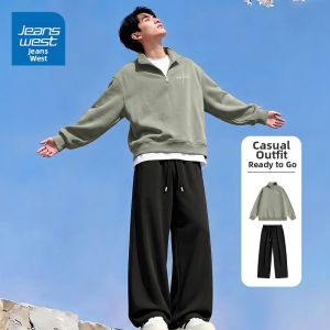Jeanswest | Mens Stand Collar Sporty Casual Tracksuit Spring Autumn