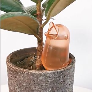 Creative bird lazy flower watering kettle Outdoor Garden Cute Bird Automatic Plant Flower Self Water Tool Transparent Bird Shaped Dripper Pot WENDY