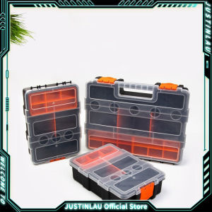 Plastic Portable Parts Toolbox Multi-Grid Combination Screw Storage Box Metal Parts Hardware Tool Screwdriver Repair Tool Box