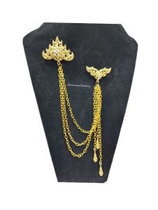 Bros Jas Pria Bros Kebaya Janggan Pin Rantai Jas Bros Rantai Kebaya Mewah Bros Rantai Kebaya Unik Bros Rantai Bescap