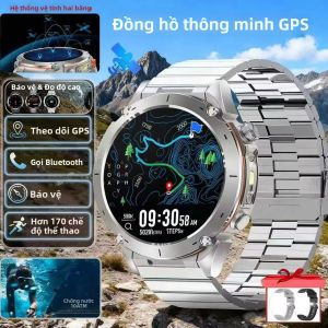 Đồng Hồ Thông Minh Mới 2025 Dành Cho Android IOS GPS 10ATM Chống Nước Dual-VGNSS La Bàn Thể Thao Quân Sự Đồng Hồ Thông Minh Nam BƠI Có Chức Năng Theo Dõi Nhịp Tim