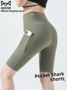 Miiow | Summer 5/10 Yoga Pants for Workout Running High Waist Tummy Control Tight Shark Shorts