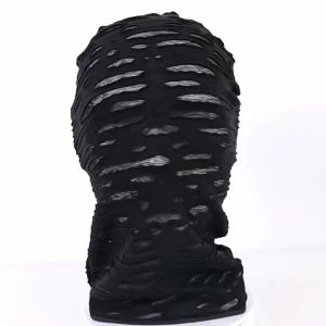 Halloween Cosplay Full Face Mask Transparent Visible Design Non-porous Breathable Ice Silk High Elastic Lightweight for Summer