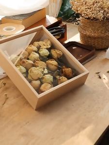 NUVOX 3D Wooden Dried Flower Photo Frame Dried Flower Display Stand Decorative Floating Photo Frame DIY Display Box Suitable for Dried Flowers Specimens Handicrafts Baby Souvenirs and Photos