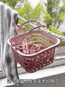 Bộ 30 Kẹp Quần Áo Nhựa Có Giỏ Đựng – Gọn Gàng Tiết Kiệm Không Gian -Kẹp Quần Áo Nhựa Màu Sắc Tươi Sáng – Set 30 Cái Có Giỏ Đựng -Giỏ 30 Kẹp Quần Áo Nhựa Chống Trơn Tuột – Dùng Phơi Đồ Tiện Lợi