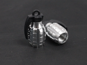 Classic 2pcs Grenade Shape Tire Tyre Valve Dust Caps Cover for Car Motorcycle Bike Universal (Original)
