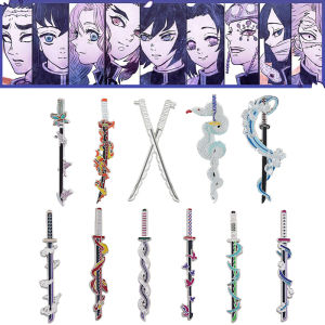 Anime Demon Slayer Enamel Pins Brooch Kimetsu no Yaiba Sword Weapon Badge Fans Cosplay Souvenir Props Backpack Jewelry Gift