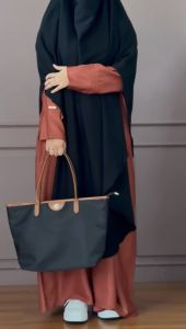 Gamis Abaya Dress Wanita Busui Friendly Terbaru Bahan Tensilk Jema By Khadijah