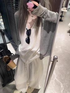 Áo Khoác Cardigan Mỏng Phong Cách Hàn Quốc Thường Ngày Cho Nữ Mùa Thu 2025 Áo Khoác Ngoài Dài Tay Màu Trơn Dáng Rộng