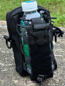 New 1000D Outdoor Water Bottle Waist Bag Multifunctional Molle Hanging Bag Black Tactical Walkie-Talkie Mobile Phone Bag