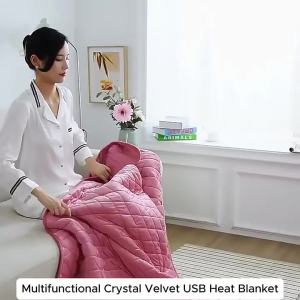 Chăn Sưởi Điện Di Động Ấm Áp Mùa Đông Sử Dụng Nguồn USB Làm Ấm Giường Khăn Choàng Thảm Sưởi Cho Nhà Và Văn Phòng Chất Liệu Sợi Tổng Hợp